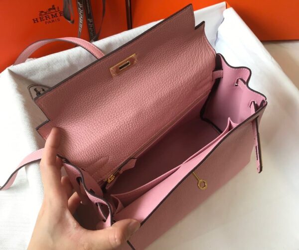 1:1 Replica Hermes Kelly 28cm Bubblegum Pink Togo Bag For Women, Women's Handbags, Shoulder Bags 11in/28cm
