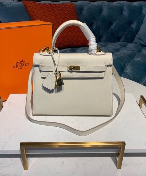 1:1 Replica Hermes Kelly Craie For Women Gold Toned Hardware 10in/25cm