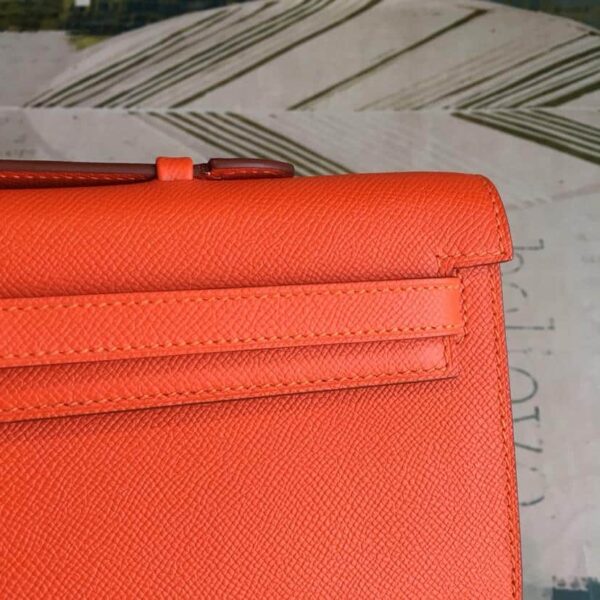 1:1 Replica Hermes Kelly Wallet To Go Woc Epsom Orange For Women, Women's Wallet 12.2in/31cm