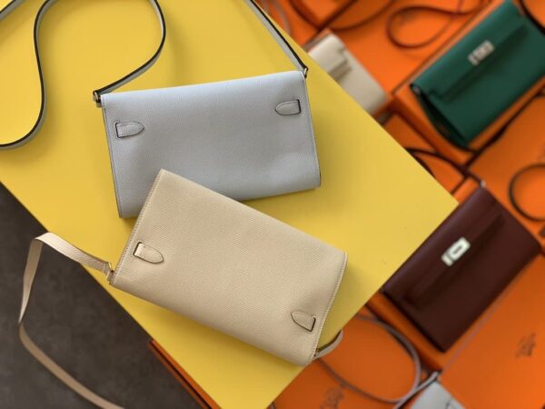 1:1 Replica Hermes Kelly Wallet To Go Woc Epsom White For Women, Women's Wallet 8.3in/21cm