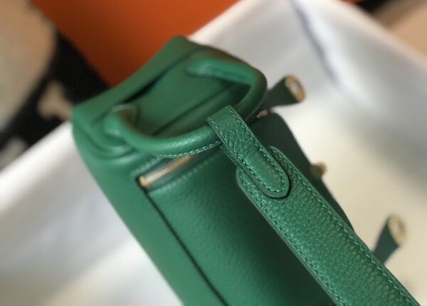 1:1 Replica Hermes Lindy Mini Clemence Bag Green For Women, Women’s Handbags, Shoulder And Crossbody Bags 7.5in/19cm