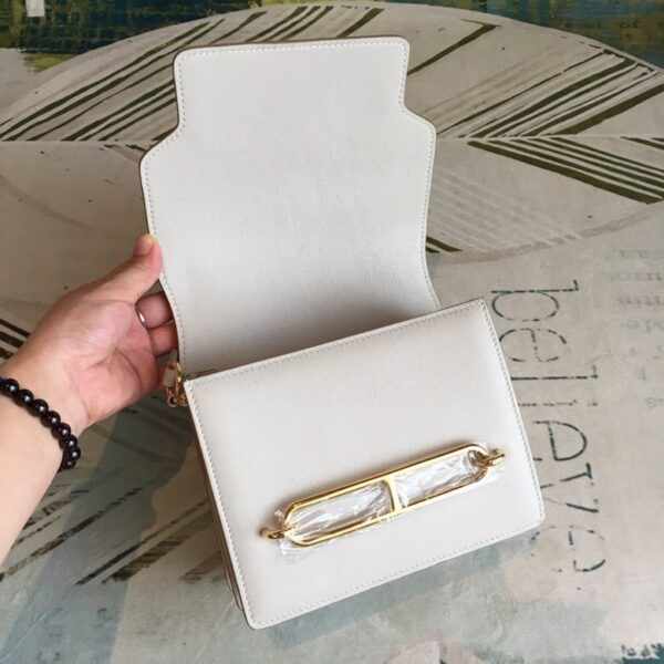 1:1 Replica Hermes Mini Evercolor Sac Roulis 19 White Gold Hardware For Women 7.5in/19cm