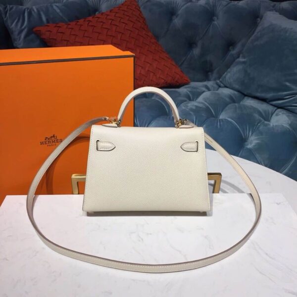1:1 Replica Hermes Mini Kelly Craie For Women Gold-Toned Hardware 7.5in/19cm