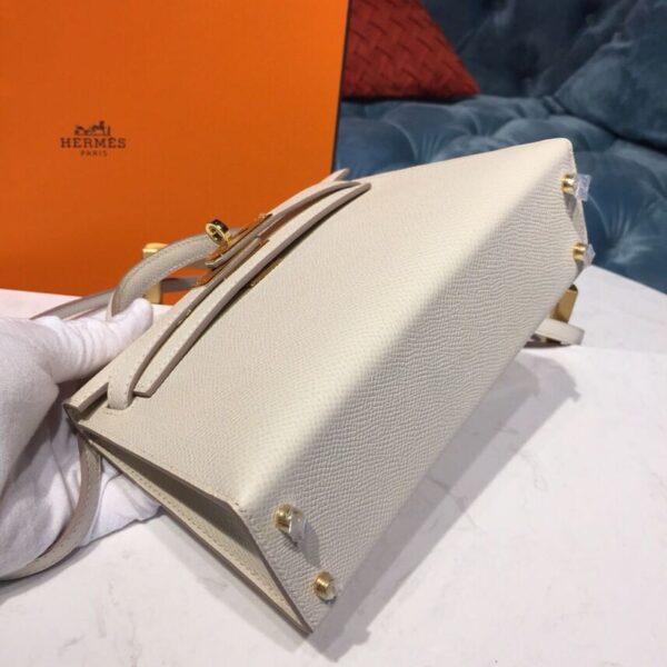 1:1 Replica Hermes Mini Kelly Craie For Women Gold-Toned Hardware 7.5in/19cm