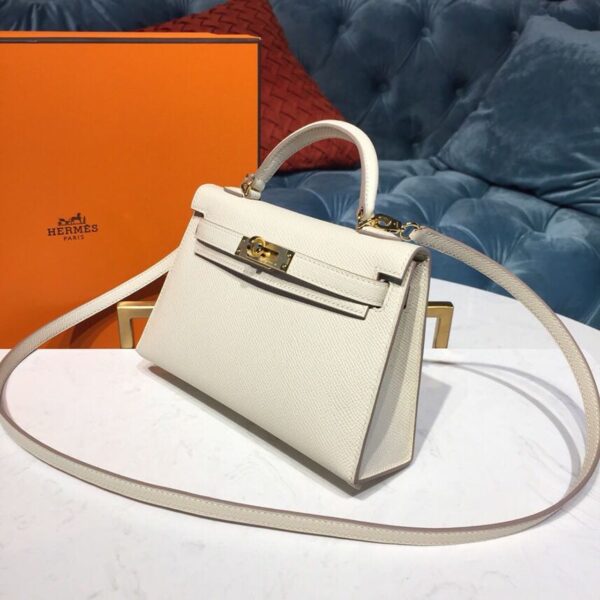 1:1 Replica Hermes Mini Kelly Craie For Women Gold-Toned Hardware 7.5in/19cm