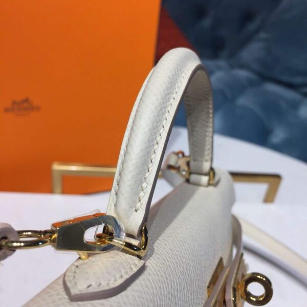 1:1 Replica Hermes Mini Kelly Craie For Women Gold-Toned Hardware 7.5in/19cm