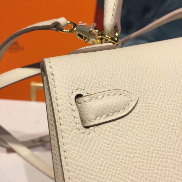 1:1 Replica Hermes Mini Kelly Craie For Women Gold-Toned Hardware 7.5in/19cm
