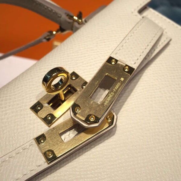 1:1 Replica Hermes Mini Kelly Craie For Women Gold-Toned Hardware 7.5in/19cm
