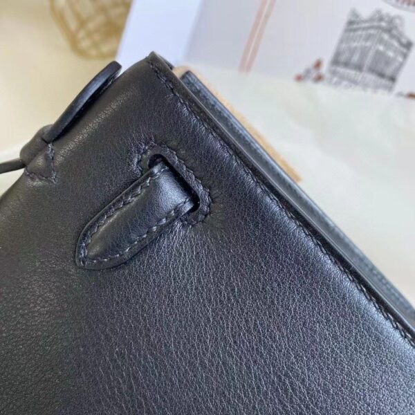 1:1 Replica Hermes Mini Kelly KP Pochette Black/Khaki Green/Yellow/Brown For Women 22cm / 8.7in