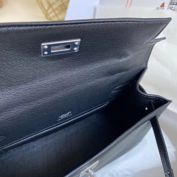 1:1 Replica Hermes Mini Kelly KP Pochette Black/Khaki Green/Yellow/Brown For Women 22cm / 8.7in