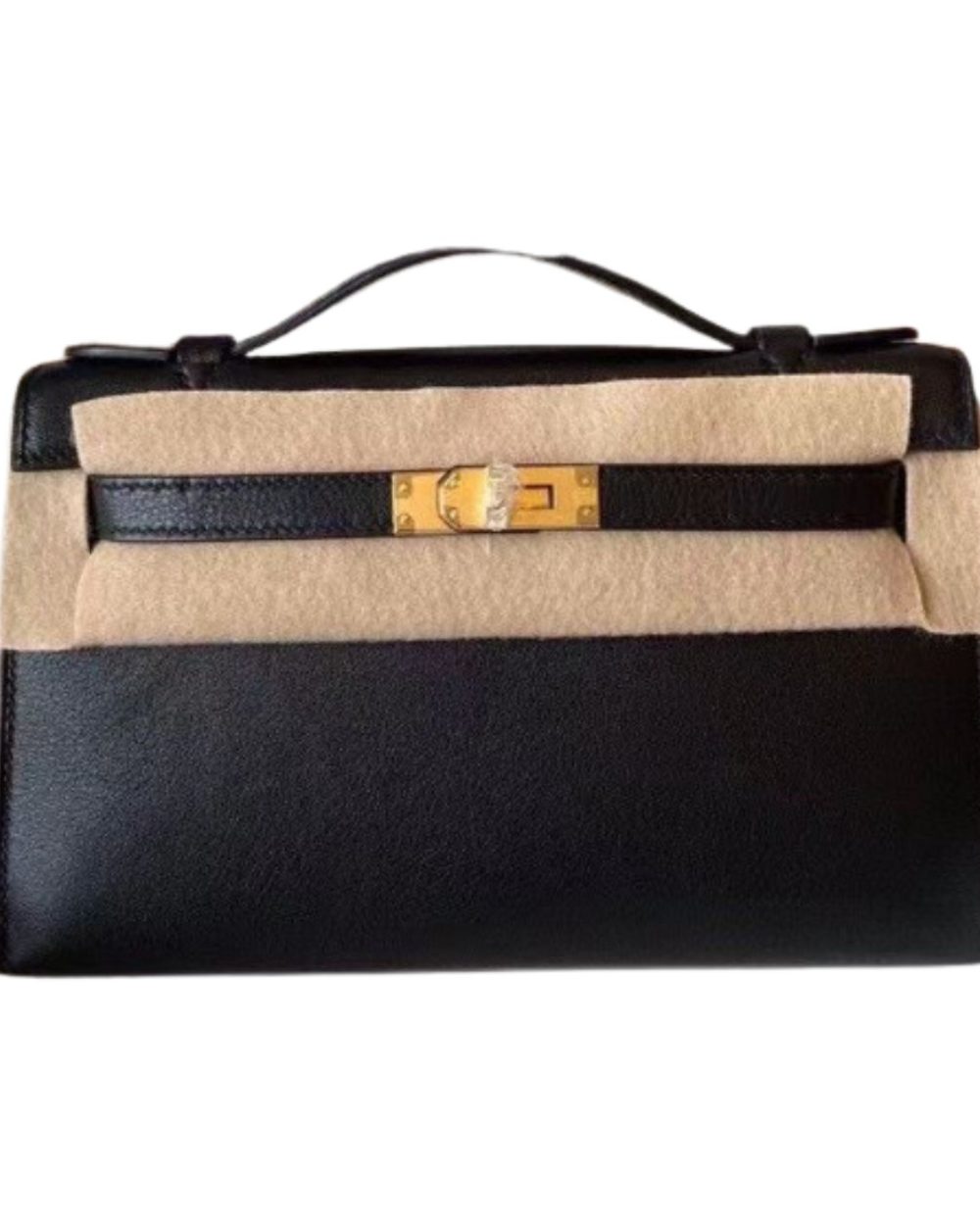 1:1 Replica Hermes Mini Kelly KP Pochette Black/Light Brown/Pink/Yellow/White For Women 22cm / 8.7in