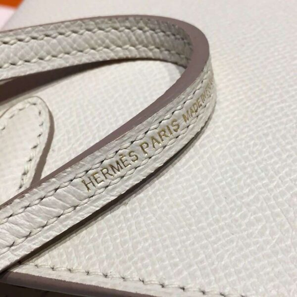 1:1 Replica Hermes Mini Kelly White For Women Gold Toned Hardware 7.5in/19cm