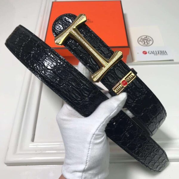 1:1 Replica Hermes Mors H Belt Buckle & Strap Black For Women, Women Belt