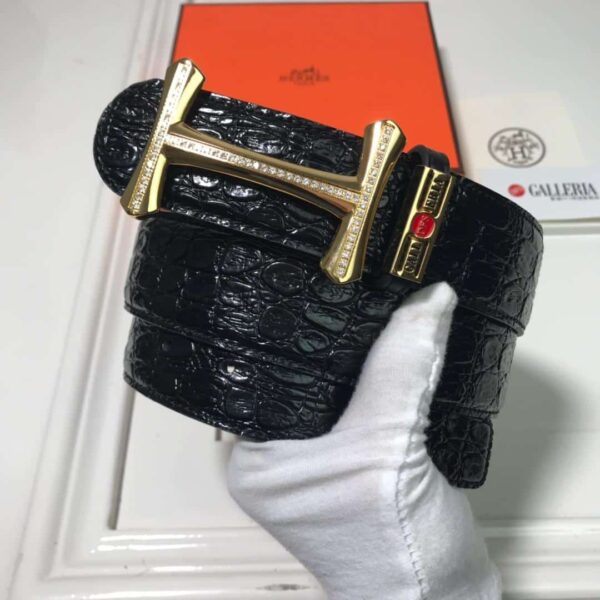 1:1 Replica Hermes Mors H Belt Buckle & Strap Black For Women, Women Belt