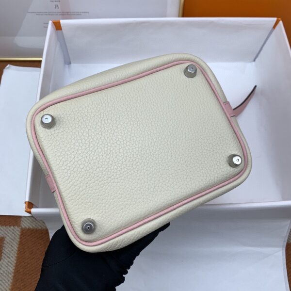 1:1 Replica Hermes Picotin Lock 18 Bag Beige/Pink With Silver-Toned Hardware For Women, Women's Handbags 7.1in/18cm