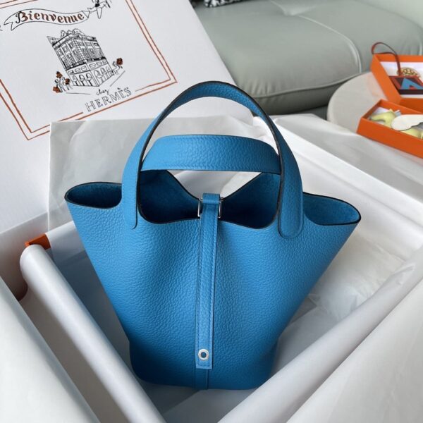 1:1 Replica Hermes Picotin Lock 18 Bag Blue For Women, Women's Handbags 7.1in/18cm