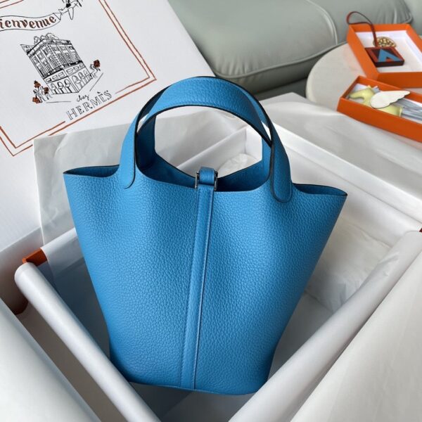1:1 Replica Hermes Picotin Lock 18 Bag Blue For Women, Women's Handbags 7.1in/18cm