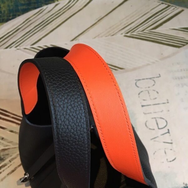1:1 Replica Hermes Picotin Lock 18 Black Clemence Palladium Hardware For Women 7.5in/19cm