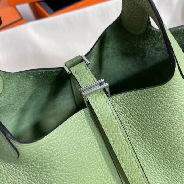 1:1 Replica Hermes Picotin Lock 18 Lime Clemence Yellow/Green/Red/Blue/Light Green/Light Purple/Pink For Women 19cm / 7.5in