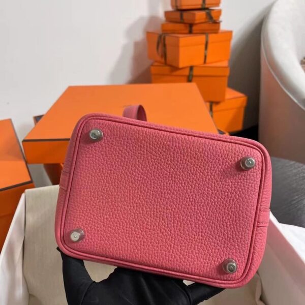 1:1 Replica Hermes Picotin Lock 18 Lime Clemence Yellow/Green/Red/Blue/Light Green/Light Purple/Pink For Women 19cm / 7.5in