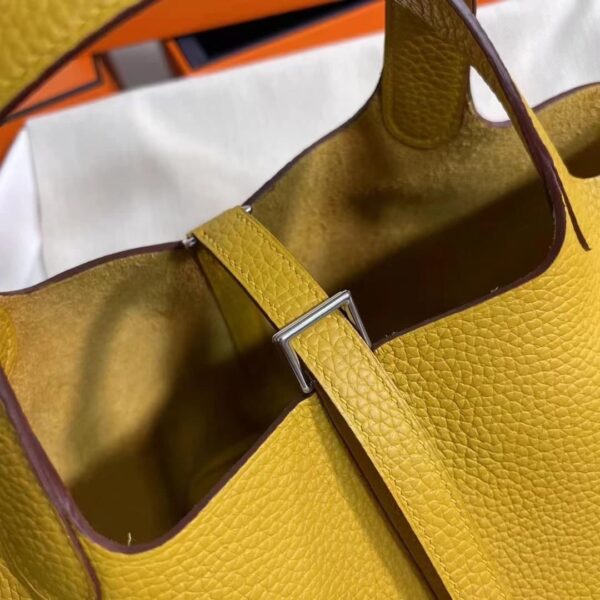 1:1 Replica Hermes Picotin Lock 18 Lime Clemence Yellow/Green/Red/Blue/Light Green/Light Purple/Pink For Women 19cm / 7.5in
