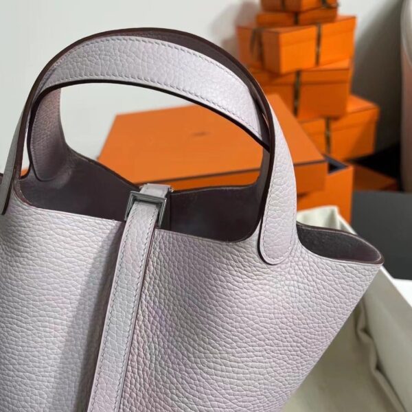 1:1 Replica Hermes Picotin Lock 18 Lime Clemence Yellow/Green/Red/Blue/Light Green/Light Purple/Pink For Women 19cm / 7.5in