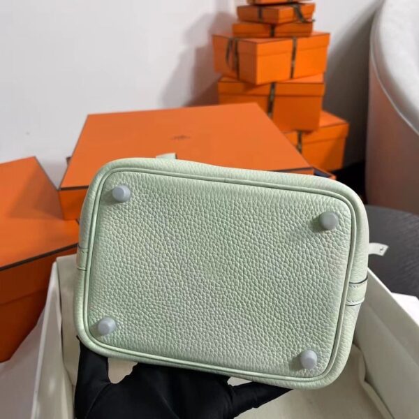 1:1 Replica Hermes Picotin Lock 18 Lime Clemence Yellow/Green/Red/Blue/Light Green/Light Purple/Pink For Women 19cm / 7.5in