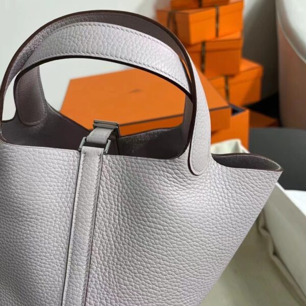 1:1 Replica Hermes Picotin Lock 18 Lime Clemence Yellow/Green/Red/Blue/Light Green/Light Purple/Pink For Women 19cm / 7.5in