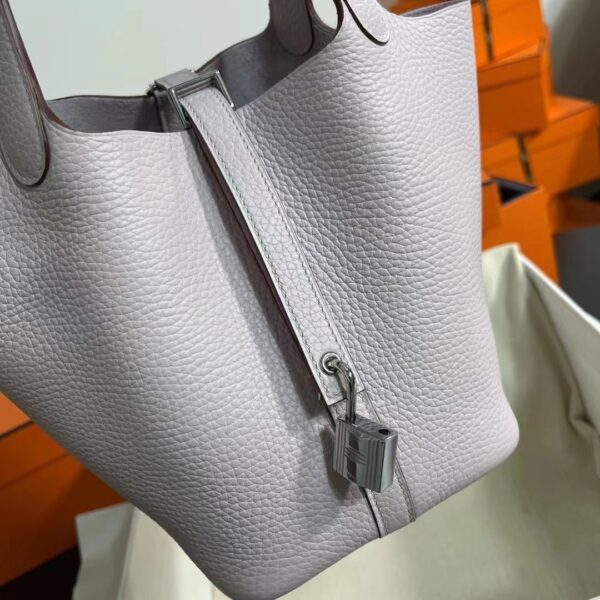 1:1 Replica Hermes Picotin Lock 18 Lime Clemence Yellow/Green/Red/Blue/Light Green/Light Purple/Pink For Women 19cm / 7.5in