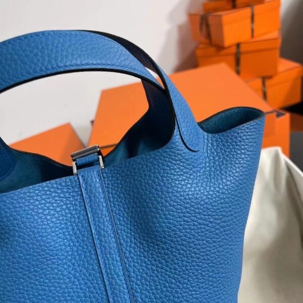 1:1 Replica Hermes Picotin Lock 18 Lime Clemence Yellow/Green/Red/Blue/Light Green/Light Purple/Pink For Women 19cm / 7.5in