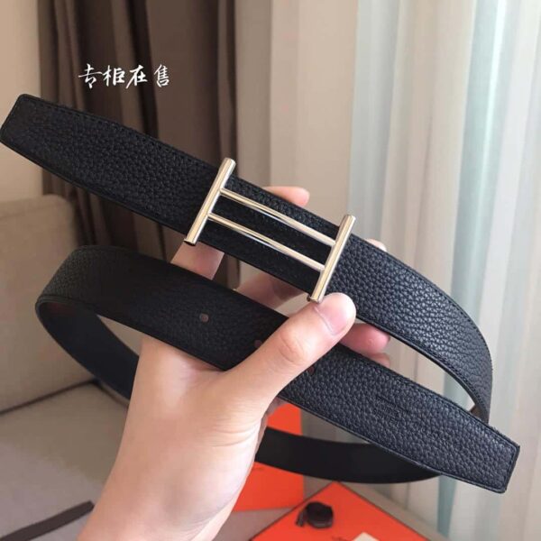 1:1 Replica Hermes Rider Belt Buckle & Reversible Strap Black For Women, Women Belt