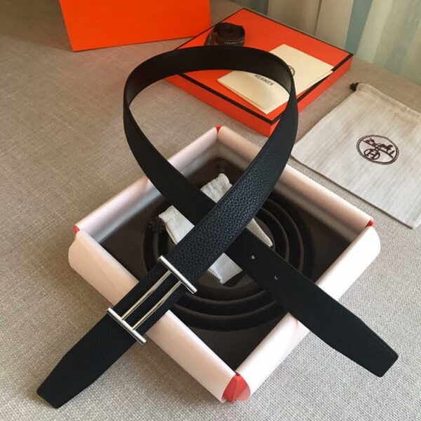 1:1 Replica Hermes Rider Belt Buckle & Reversible Strap Black For Women, Women Belt