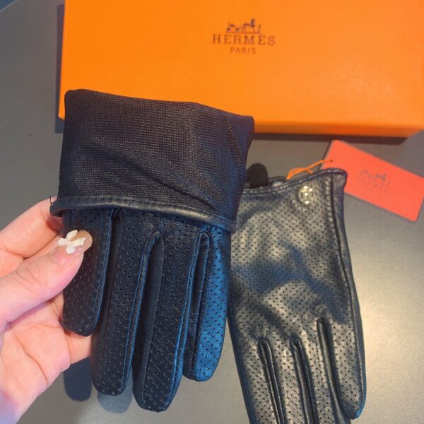 Hermes Soya Gloves In Black
