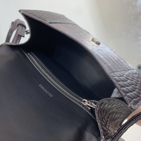 Hourglass Small Handbag Embossed In Pink/Brown For Women 9in/23cm