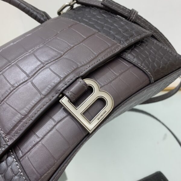 Hourglass Small Handbag Embossed In Pink/Brown For Women 9in/23cm