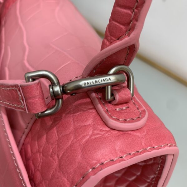 Hourglass Small Handbag Embossed In Pink/Brown For Women 9in/23cm