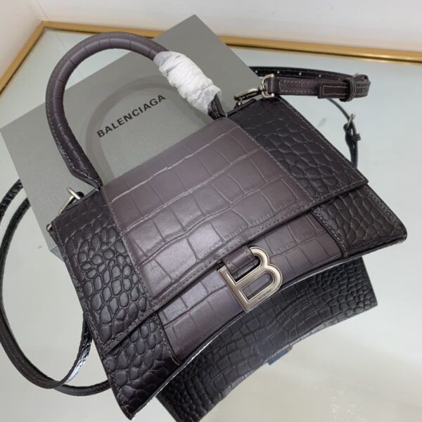Hourglass Small Handbag Embossed In Pink/Brown For Women 9in/23cm