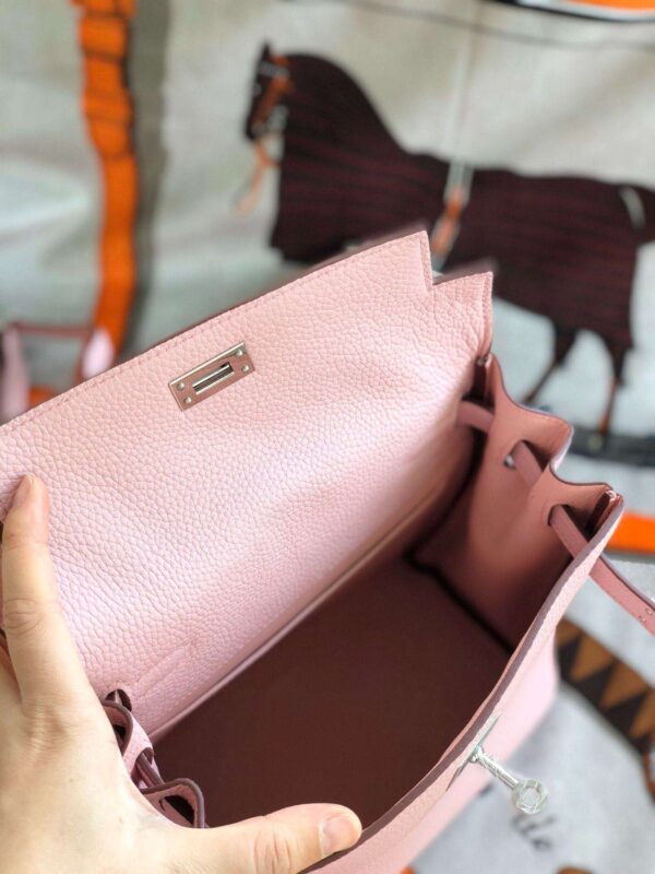 1:1 Replica Kelly Danse II Bag Swift Yellow/Black/Brown/Pink/Red For Women 22cm / 8.7in