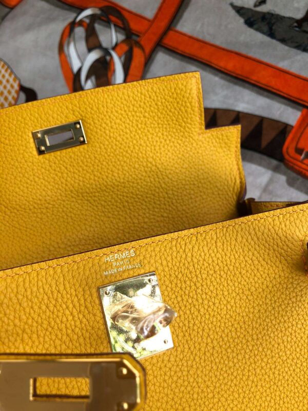 1:1 Replica Kelly Danse II Bag Swift Yellow/Black/Brown/White/Orange For Women 22cm / 8.7in
