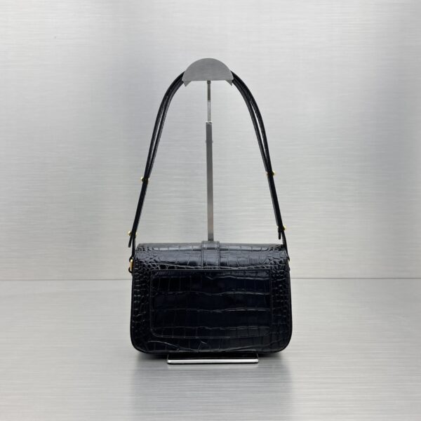 Lady Flap Small Shoulder Bag In Black/ White For Women 8.5in/22cm