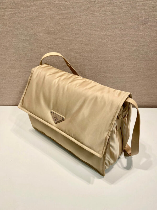 Large Padded Shoulder Bag In Beige For Women 14.1in/ 36cm 1BD256_RDLN_F0F24_V_OOO