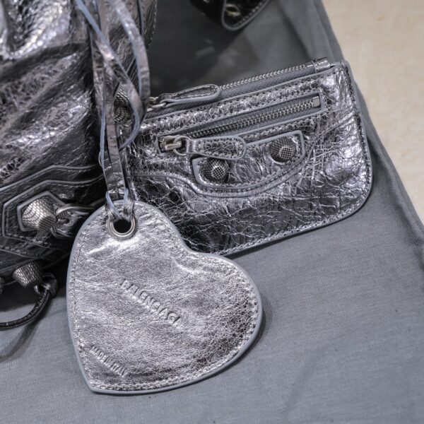 Le Cagole Small Bucket Bag In Black/Dark Blue/Sliver Tone For Women 11.8in/30 cm 7024321VG9Y1000