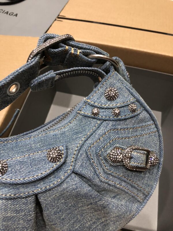 Le Cagole Small Shoulder Bag Denim In Blue For Women 13in/33cm