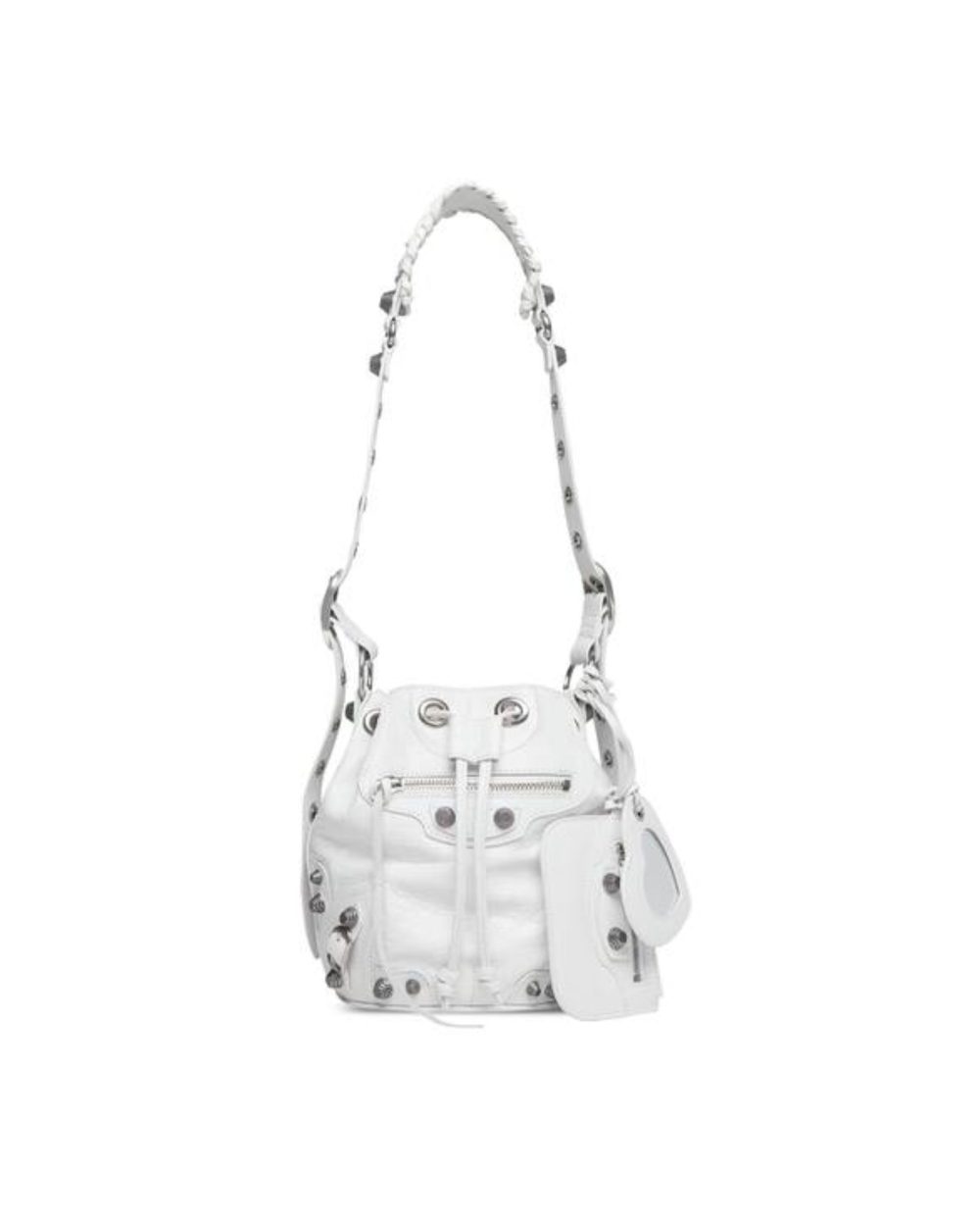 Le Cagole Xs Bucket Bag White/Black/Light Black/Grey/Light Grey For Women 7.8in/20 cm 7024311VG9Y9104