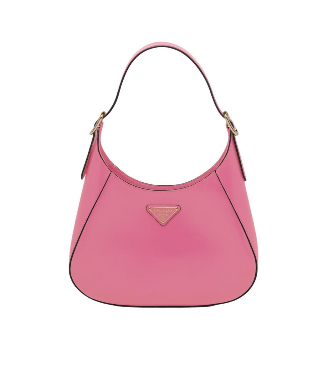 Leather Shoulder Bag Pink For Women 1BC179_2A3A_F0ZCL_V_OOO 10in/26cm