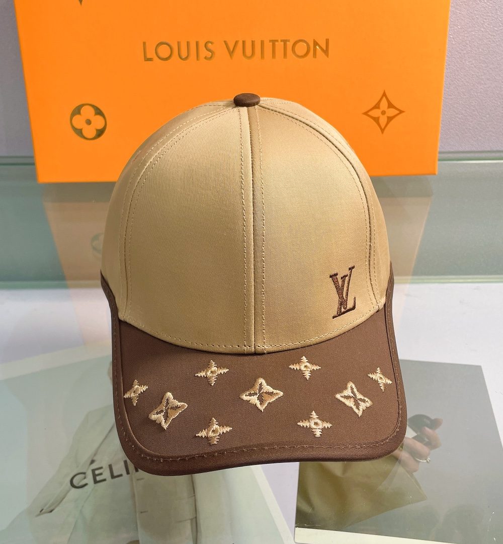 Louis Vuitton Aerogram Cotton Cap In Brown