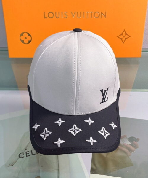 Louis Vuitton Aerogram Cotton Cap In White