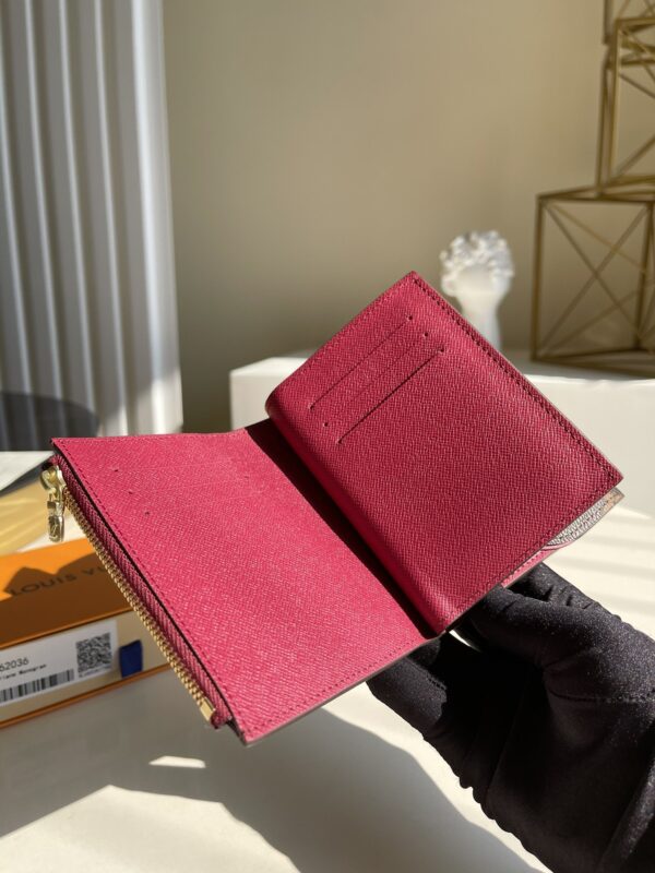 1:1 Replica Louis Vuitton Ariane Wallet Monogram Canvas Fuchisa For Women, Women's Wallet 12cm LV M62036