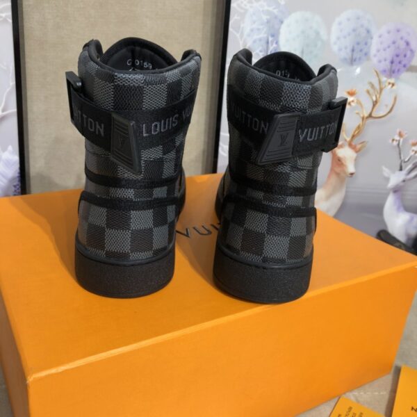 Louis Vuitton Boombox Sneaker Boot Patent Monogram Material Black For Women LV