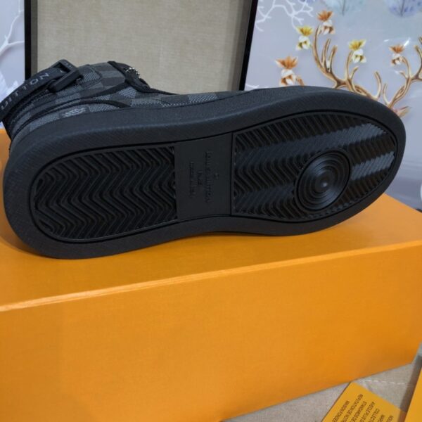Louis Vuitton Boombox Sneaker Boot Patent Monogram Material Black For Women LV